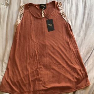 New with tags sleeveless top with embroidery